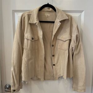 Women's Beige Corduroy Jacket